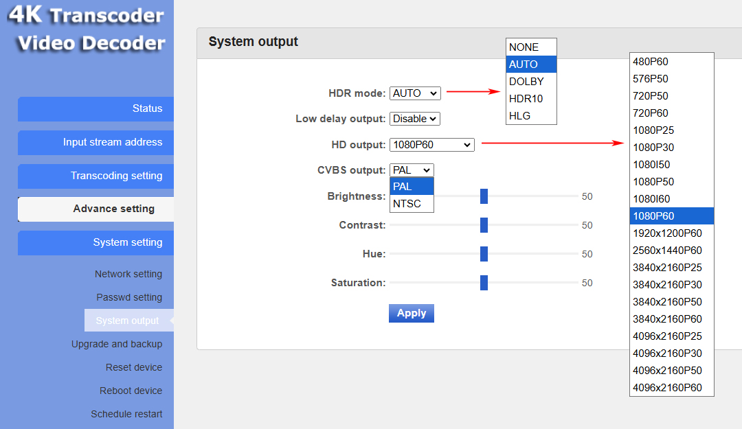 4K@60fps Video Decoder Transcoder with 2 x HDMI + Video Stream Output ...